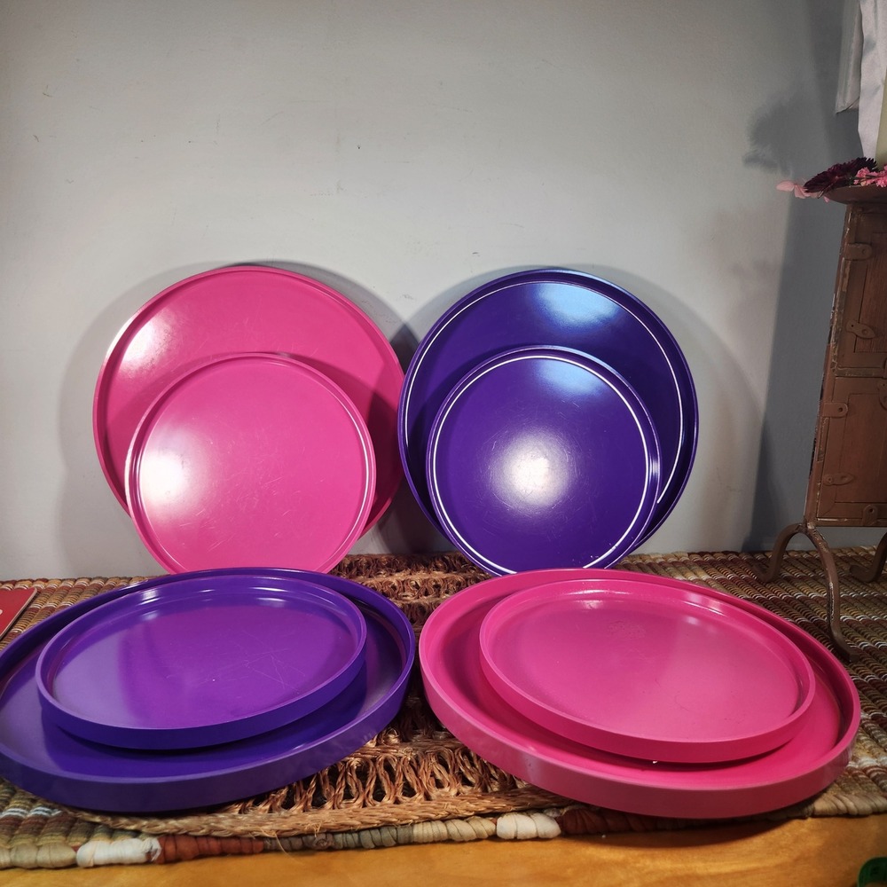 Heller Dinner Plate Set 8 Pc 10" & 8" Colorful MCM Dinnerware